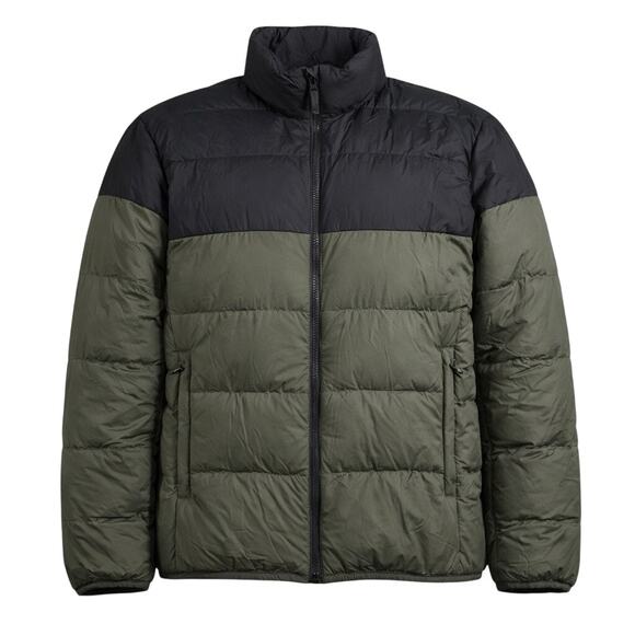 Uniqlo Ultra Light Down Puffer Packable Jacket Olive Green Black Men’s Size M